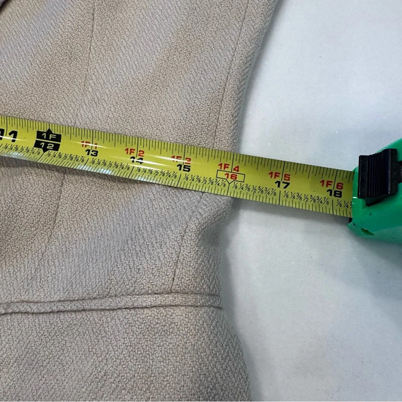 Adagio Women’s Double Breasted Blazer Wool & Silk Size 8 Tan - Picture 7 of 12